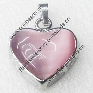 Stainless Steel Pendant, Heart, 25x28mm, Sold by PC  