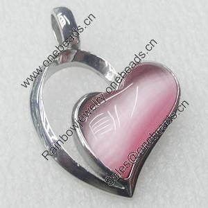 Stainless Steel Pendant, Heart, 25x34mm, Sold by PC  