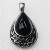 Stainless Steel Pendant, Teardrop, 22x39mm, Sold by PC  