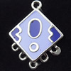 Zinc Alloy Enamel Connector, 19x24mm, Sold by Bag  