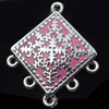 Zinc Alloy Enamel Connector, 23x30mm, Sold by Bag  