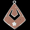 Zinc Alloy Enamel Pendant, 25x35mm, Sold by Bag  