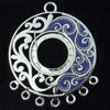 Zinc Alloy Enamel Connector, 34x41mm, Sold by Bag  