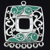 Zinc Alloy Enamel Connector, 29x37mm, Sold by Bag  