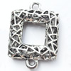Hollow Bali Connector Zinc Alloy Jewelry Findings, Square, 27x37mm, Sold by Bag  