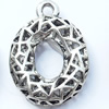 Hollow Bali Pendant Zinc Alloy Jewelry Findings, Oval, 23x32mm, Sold by Bag  
