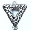 Hollow Bali Connector Zinc Alloy Jewelry Findings, Triangle, 33x40mm, Sold by Bag  