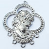 Connector, Zinc Alloy Jewelry Findings, 40x48mm, Sold by Bag  