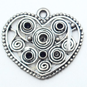 Pendant, Zinc Alloy Jewelry Findings, 26x24mm, Sold by Bag  