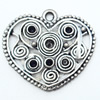 Pendant, Zinc Alloy Jewelry Findings, 26x24mm, Sold by Bag  