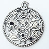 Pendant, Zinc Alloy Jewelry Findings, 26x30mm, Sold by Bag  