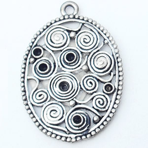 Pendant, Zinc Alloy Jewelry Findings, 24x36mm, Sold by Bag  