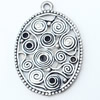 Pendant, Zinc Alloy Jewelry Findings, 24x36mm, Sold by Bag  