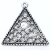 Pendant, Zinc Alloy Jewelry Findings, Triangle, 30x31mm, Sold by Bag  