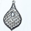 Pendant, Zinc Alloy Jewelry Findings, 25x42mm, Sold by Bag  