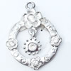 Pendant, Zinc Alloy Jewelry Findings, 26x35mm, Sold by Bag  