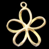Copper Pendant Jewelry Findings, Flower 17x20mm, Sold by Bag