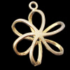 Copper Pendant Jewelry Findings, Flower 16x19mm, Sold by Bag