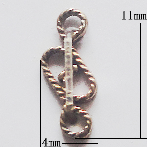 Copper Connectors Jewelry Findings, 4x11mm, Sold by Bag
