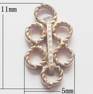 Copper Connectors Jewelry Findings, 5x11mm, Sold by Bag