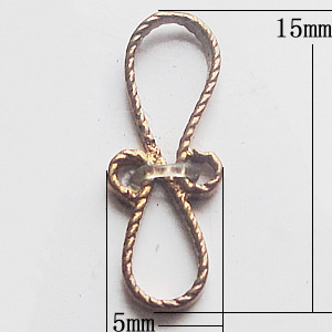 Copper Connectors Jewelry Findings, 5x15mm, Sold by Bag