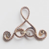 Copper Connectors Jewelry Findings, 15x12mm, Sold by Bag
