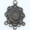 Connector, Zinc Alloy Jewelry Findings, 25x36mm, Sold by Bag