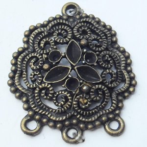 Connector, Zinc Alloy Jewelry Findings, 28x33mm, Sold by Bag