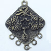Connector, Zinc Alloy Jewelry Findings, 31x39mm, Sold by Bag