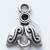 Pendant, Zinc Alloy Jewelry Findings, 7x13mm, Sold by Bag