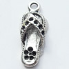 Pendant, Zinc Alloy Jewelry Findings, 8x22mm, Sold by Bag