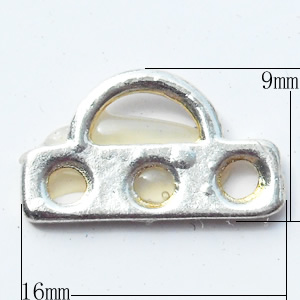 Connector, Zinc Alloy Jewelry Findings, 16x9mm, Sold by Bag