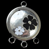 Zinc Alloy Enamel Connector, Round, 26x36mm, Sold by Bag