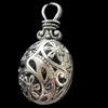 Hollow Bali Pendant Zinc Alloy Jewelry Findings, 18x36mm, Sold by Bag