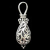 Hollow Bali Pendant Zinc Alloy Jewelry Findings, 13x43mm, Sold by Bag