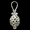 Hollow Bali Pendant Zinc Alloy Jewelry Findings, 13x39mm, Sold by Bag