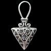 Hollow Bali Pendant Zinc Alloy Jewelry Findings, 18x38mm, Sold by Bag