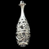 Hollow Bali Pendant Zinc Alloy Jewelry Findings, 12x38mm, Sold by Bag