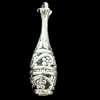 Hollow Bali Pendant Zinc Alloy Jewelry Findings, 8x30mm, Sold by Bag