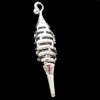 Hollow Bali Pendant Zinc Alloy Jewelry Findings, 8x35mm, Sold by Bag
