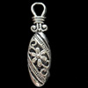 Hollow Bali Pendant Zinc Alloy Jewelry Findings, 10x38mm, Sold by Bag