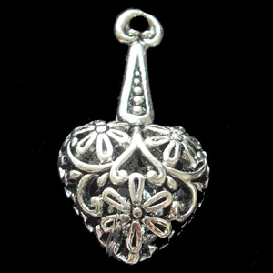 Hollow Bali Pendant Zinc Alloy Jewelry Findings, 15x29mm, Sold by Bag