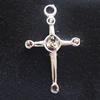 Copper Pendant Setting Jewelry Findings, Cross 12x20mm, Sold by Bag