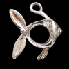 Copper Pendant Setting Jewelry Findings, Fish 13x15mm, Sold by Bag
