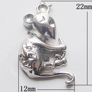 Copper Pendant Setting Jewelry Findings, Animal 12x22mm, Sold by Bag