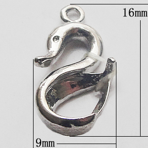 Copper Pendant Setting Jewelry Findings, Animal 9x16mm, Sold by Bag