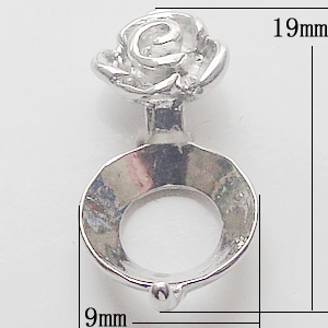 Copper Pendant Setting Jewelry Findings, 9x19mm, Sold by Bag