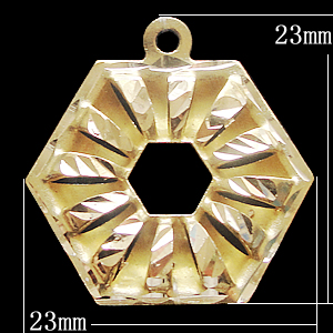 Copper Pendant Jewelry Findings, Polygon 23x23mm, Sold by Bag