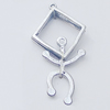Copper Pendant Jewelry Findings, 21x44mm, Sold by Bag