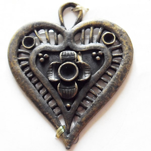 Pendant, Zinc Alloy Jewelry Findings, 33x39mm, Sold by Bag